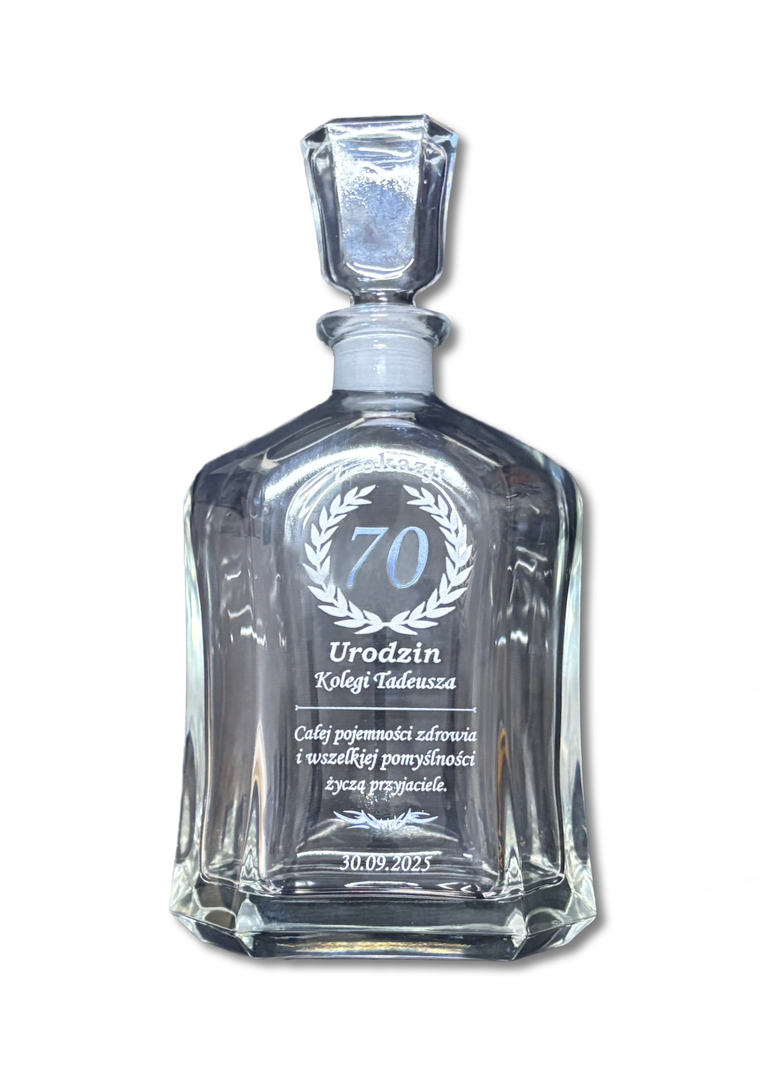 Karafka szklana "płaska"