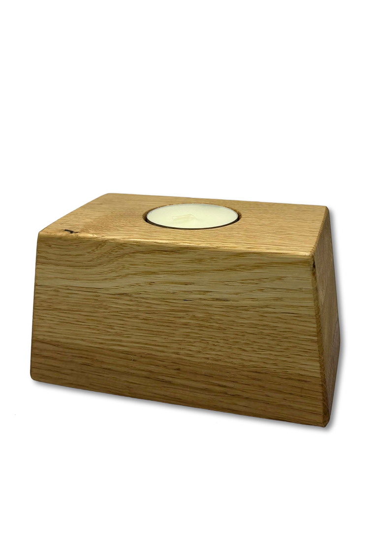 Świecznik dębowy pojedynczy
